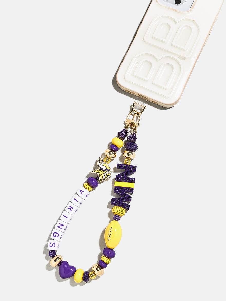 NFL Beaded Phone Charm - Minnesota Vikings