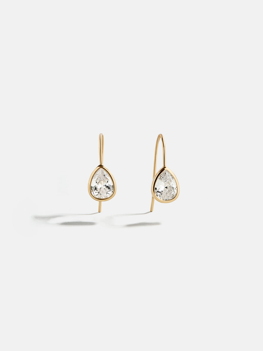 Jovie 18K Gold Plated Sterling Silver Earrings - Gold/Pavé