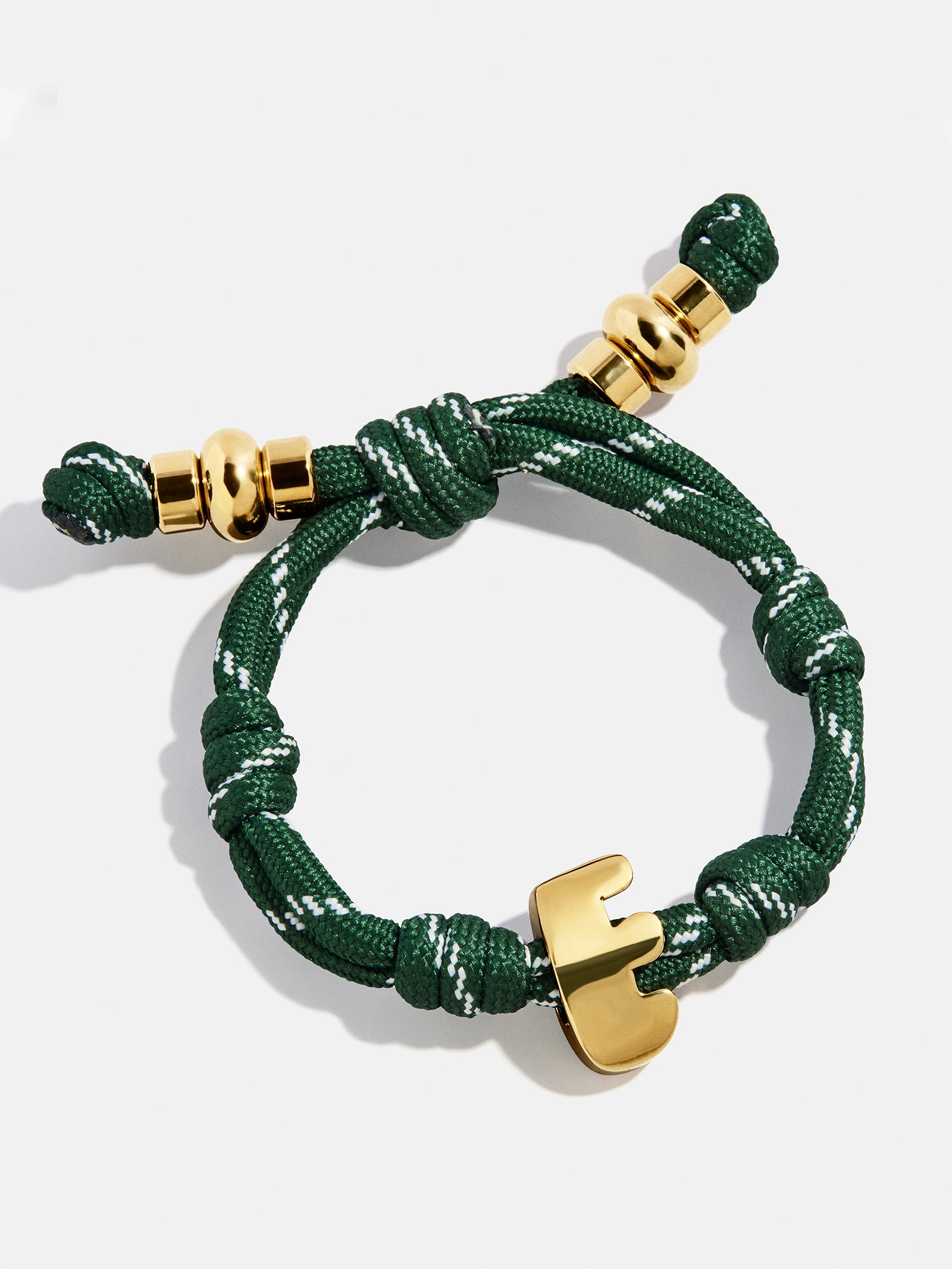 Knotty Initial Bracelet - Dark Green