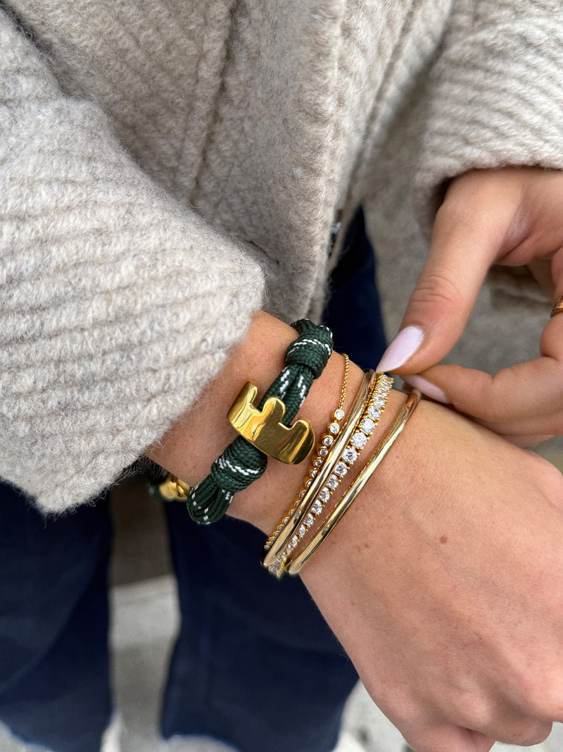 BaubleBar Gold - 
    Initial waterproof paracord bracelet
  
