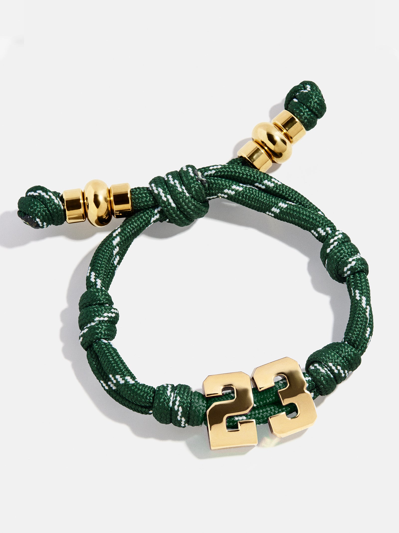 Knotty Varsity Number Custom Bracelet - Dark Green Double Digit