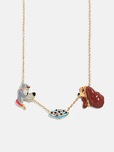 BaubleBar Disney Lady & the Tramp Dynamic Duo Charm Necklace - Disney Lady & the Tramp - 
     Gold necklace with Disney charms 
  
