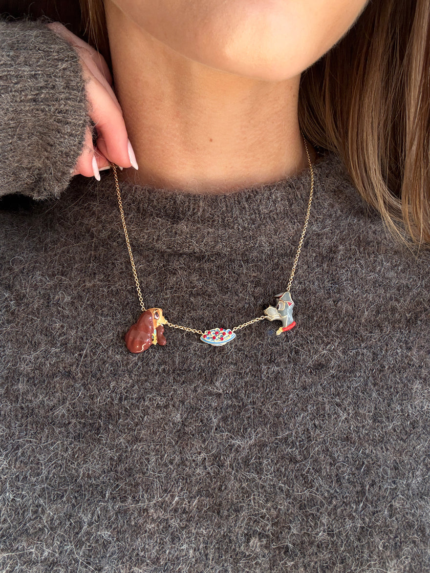 Disney Lady & the Tramp Dynamic Duo Charm Necklace - Disney Lady & the Tramp