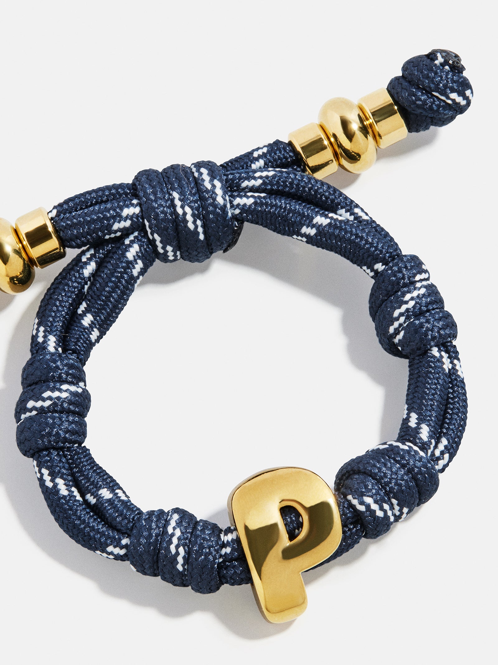 Knotty Initial Bracelet - Navy