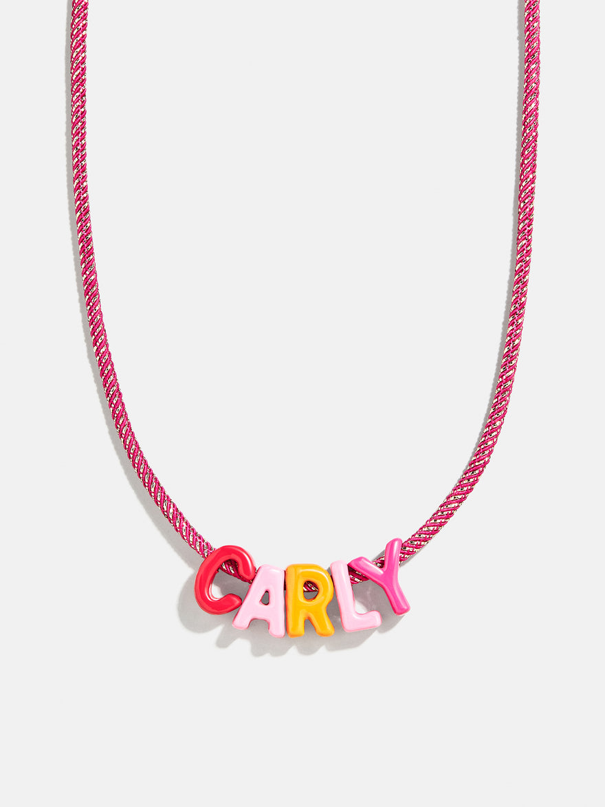 Oversized Waterproof Custom Kids Necklace - Pink