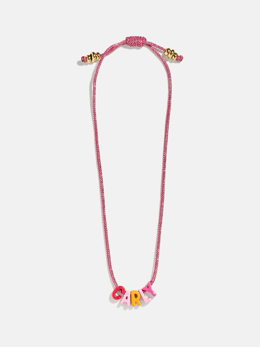 Oversized Waterproof Custom Kids Necklace - Pink