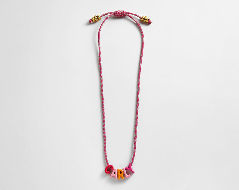 BaubleBar Name Drop Waterproof Kids' Custom Necklace - Pink - 
    Children's name necklace
  

