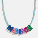 Name Drop Waterproof Kids' Custom Necklace - Turquoise