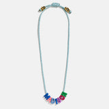 Name Drop Waterproof Kids' Custom Necklace - Turquoise