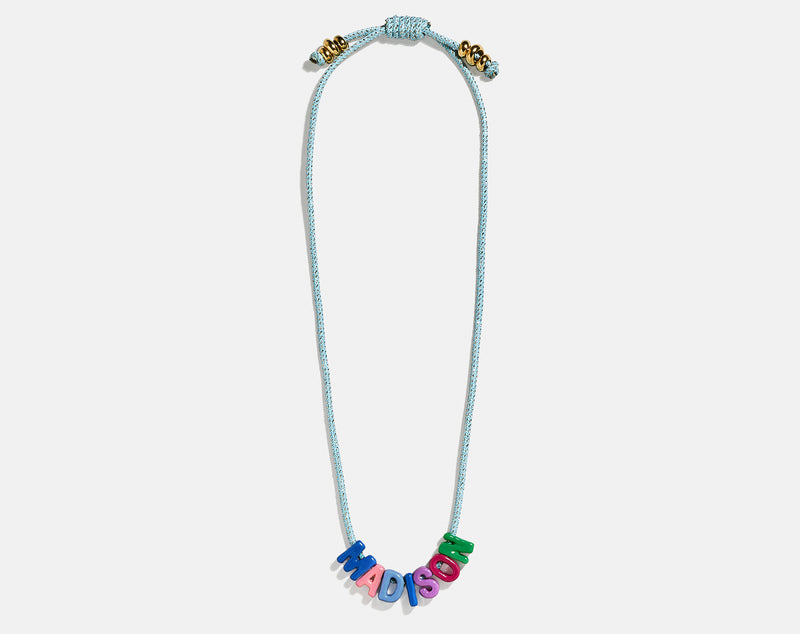 BaubleBar Name Drop Waterproof Kids' Custom Necklace - Turquoise - 
    Children's name necklace
  
