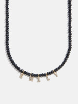 BaubleBar Mini Semi-Precious Pavé Custom Necklace - Onyx - 
    Personalized name necklace
  

