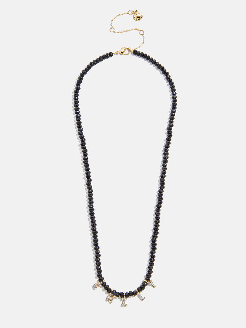 BaubleBar Mini Semi-Precious Pavé Custom Necklace - Onyx - 
    Personalized name necklace
  
