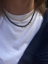 BaubleBar Mini Semi-Precious Pavé Custom Necklace - Onyx - 
    Personalized name necklace
  
