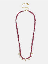 BaubleBar Mini Semi-Precious Pavé Custom Necklace - Red Jasper - 
    Personalized name necklace
  
