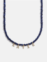 BaubleBar Mini Semi-Precious Pavé Custom Necklace - Lapis - 
    Personalized name necklace
  
