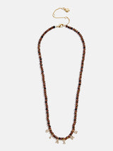 BaubleBar Mini Semi-Precious Pavé Custom Necklace - Tiger's Eye - 
    Personalized name necklace
  
