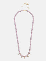 BaubleBar Mini Semi-Precious Pavé Custom Necklace - Light Amethyst - 
    Personalized name necklace
  
