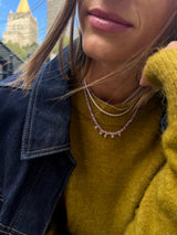 BaubleBar Mini Semi-Precious Pavé Custom Necklace - Light Amethyst - 
    Personalized name necklace
  
