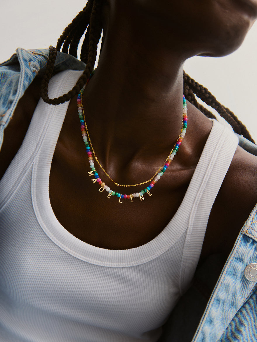 Mini Semi-Precious Custom Necklace - Multi