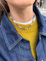 BaubleBar Mini Semi-Precious Custom Necklace - Multi - 
    Personalized name necklace
  
