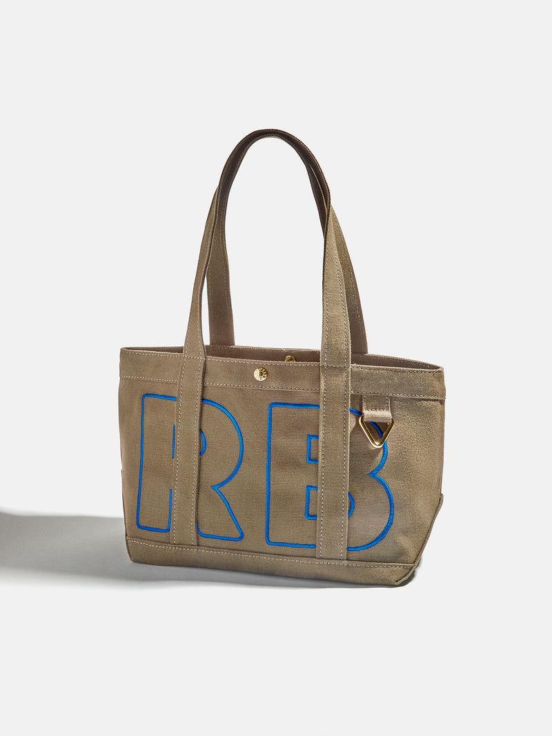 BaubleBar Royal Blue - 
    Personalized canvas tote bag with custom embroidered initials 
  
