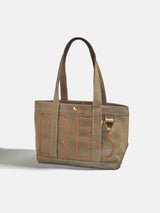 BaubleBar Tangerine - 
    Personalized canvas tote bag with custom embroidered initials 
  
