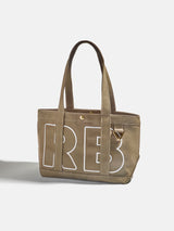 BaubleBar Pure White - 
    Personalized canvas tote bag with custom embroidered initials 
  
