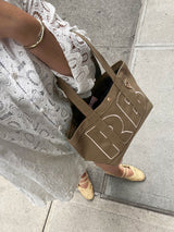 BaubleBar Lilac - 
    Personalized canvas tote bag with custom embroidered initials 
  

