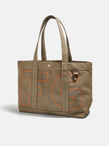BaubleBar Tangerine - 
    Personalized canvas tote bag with custom embroidered initials 
  
