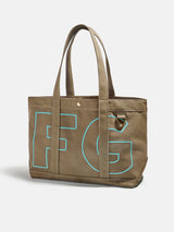BaubleBar Turquoise - 
    Personalized canvas tote bag with custom embroidered initials 
  
