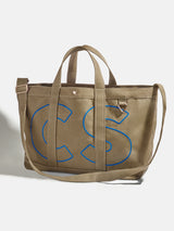 BaubleBar Royal Blue - 
    Personalized canvas tote bag with custom embroidered initials 
  
