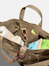 BaubleBar Kelly Green - 
    Personalized canvas tote bag with custom embroidered initials 
  
