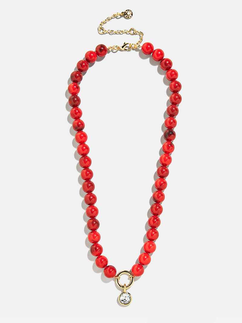 BaubleBar Janette Beaded Ring Necklace - Carnelian - 
    Resin charm necklace
  
