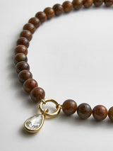 BaubleBar Janette Beaded Ring Necklace - Tiger's Eye - 
    Resin charm necklace
  
