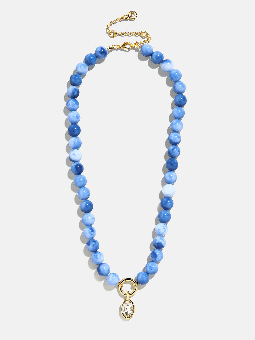 Janette Beaded Ring Necklace - Sodalite