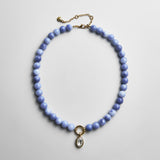 Janette Beaded Ring Necklace - Sodalite