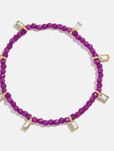 BaubleBar Crystal Beaded Bracelet - Plum - 
    Stretch bracelet for stacking
  
