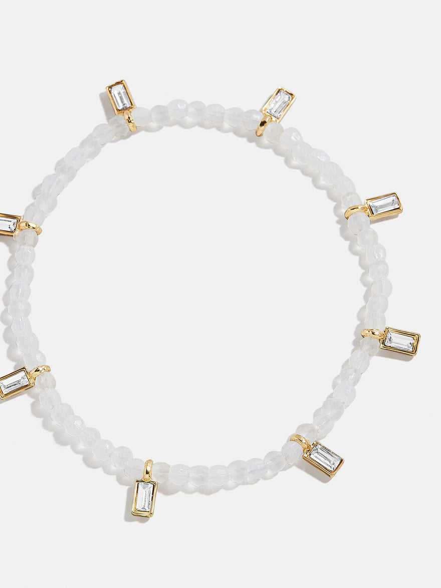 Crystal Beaded Bracelet - White
