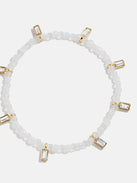 Crystal Beaded Bracelet - White