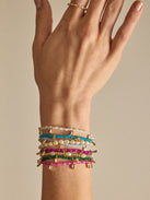 Crystal Beaded Bracelet - White