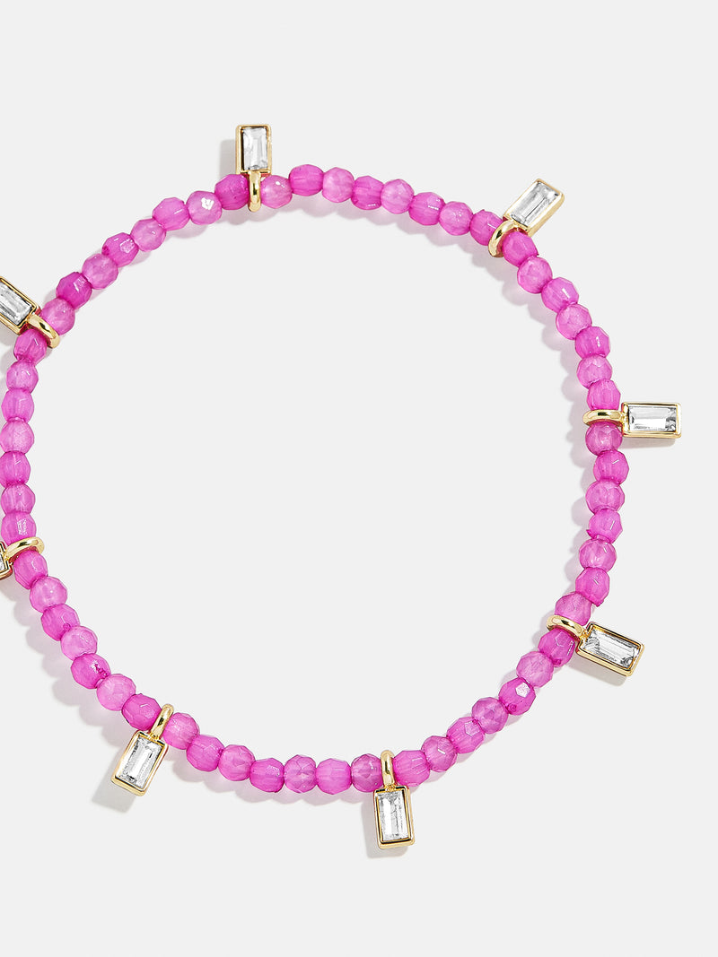 BaubleBar Crystal Beaded Bracelet - Magenta - 
    Stretch bracelet for stacking
  
