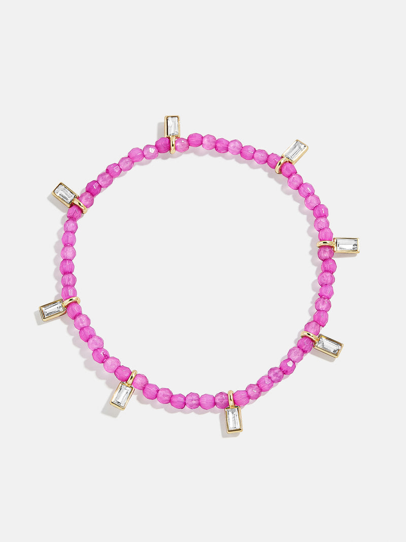 BaubleBar Crystal Beaded Bracelet - Magenta - 
    Stretch bracelet for stacking
  
