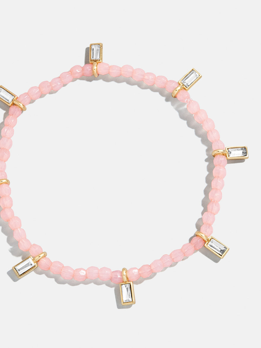 Crystal Beaded Bracelet - Blush