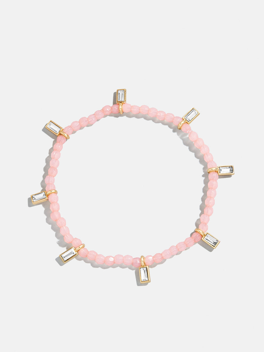 Crystal Beaded Bracelet - Blush