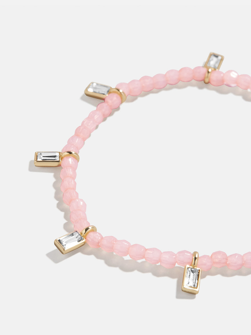 Crystal Beaded Bracelet - Blush