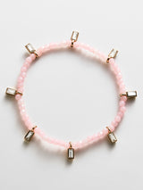 BaubleBar Crystal Beaded Bracelet - Blush - 
    Stretch bracelet for stacking
  
