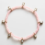 Crystal Beaded Bracelet - Blush
