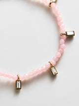 BaubleBar Crystal Beaded Bracelet - Blush - 
    Stretch bracelet for stacking
  
