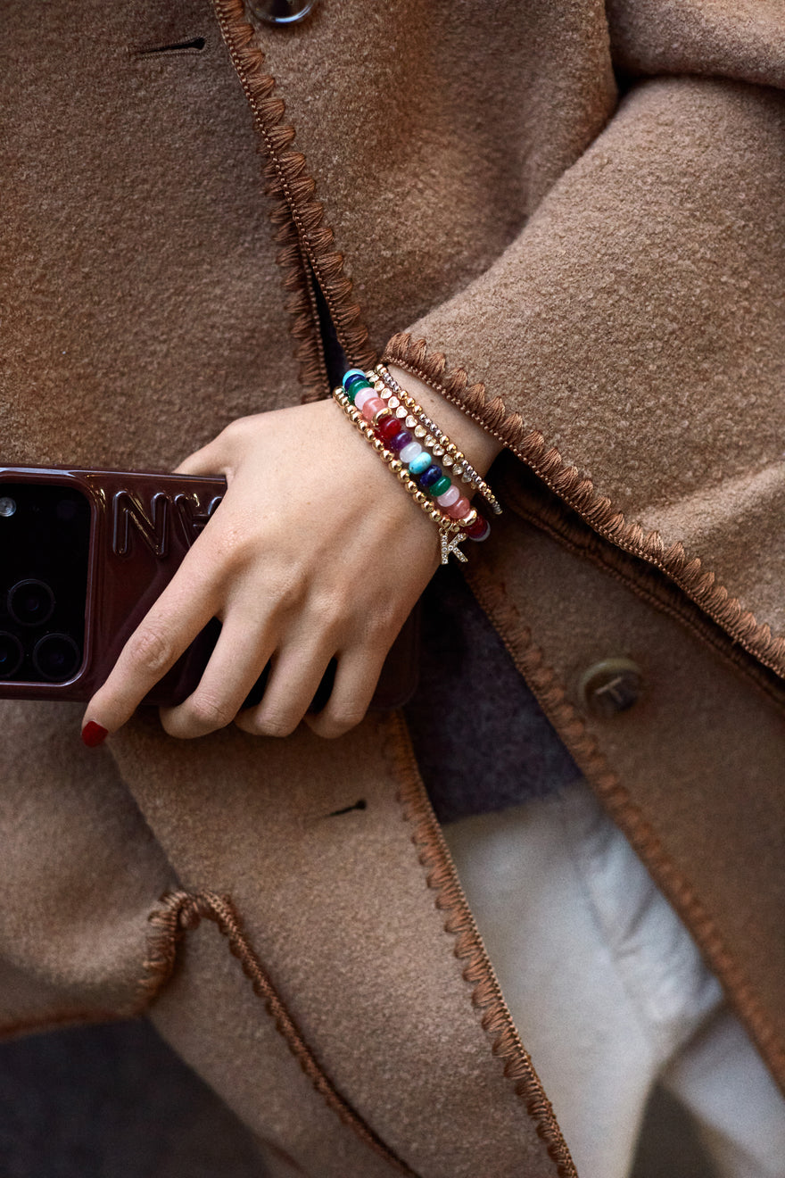Marjorie Beaded Bracelet - Dark Multi