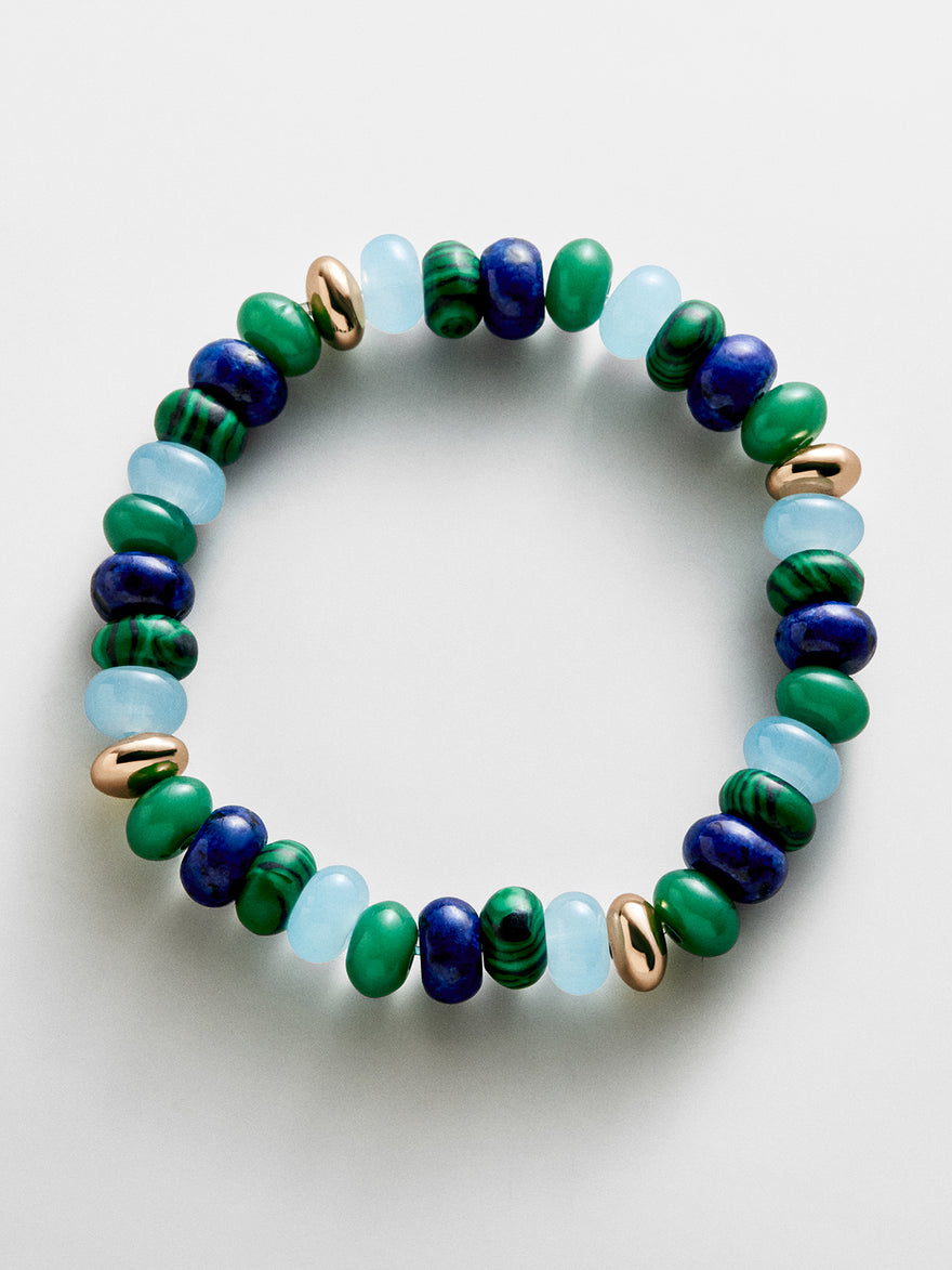Marjorie Beaded Bracelet - Blue Multi